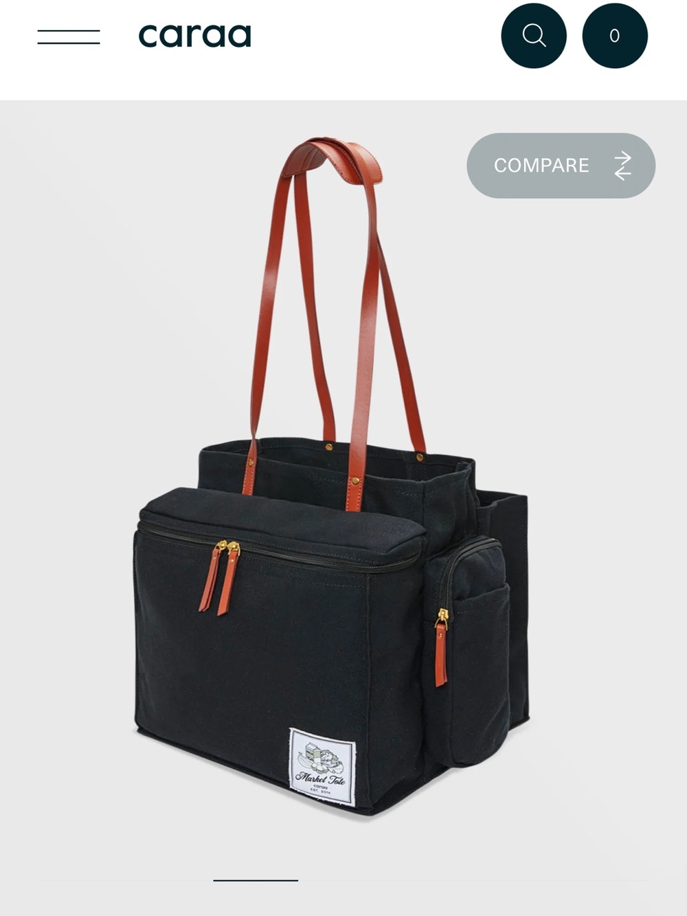 caraa Market Tote in Black - Picture 11 of 13